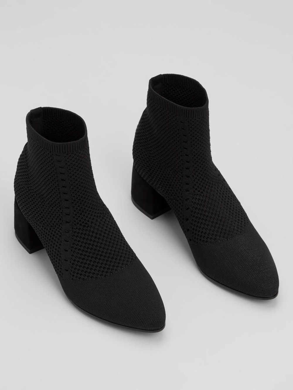 Eileen Fisher Honey Stretch Knit Booties Black | 7.5